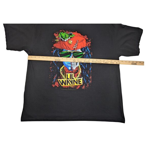 Lil Wayne Black Graphic T-Shirt Rap Hip Hop Skeleton Art XXL 2013 - Picture 8 of 9